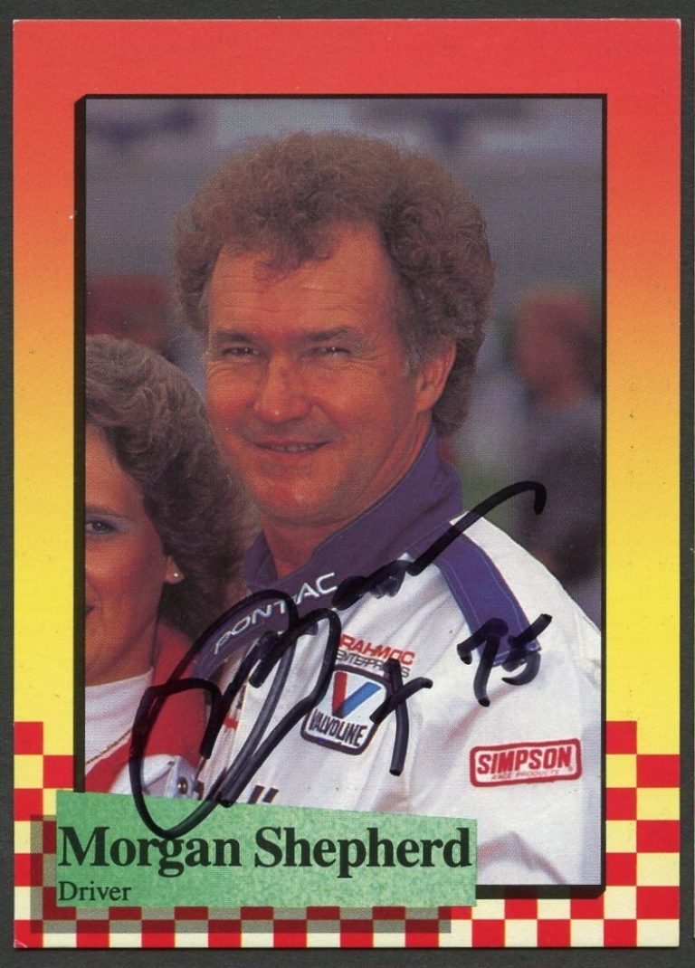 Morgan Shepherd #75 signed autograph auto 1989 Maxx NASCAR Racing Trading Card
