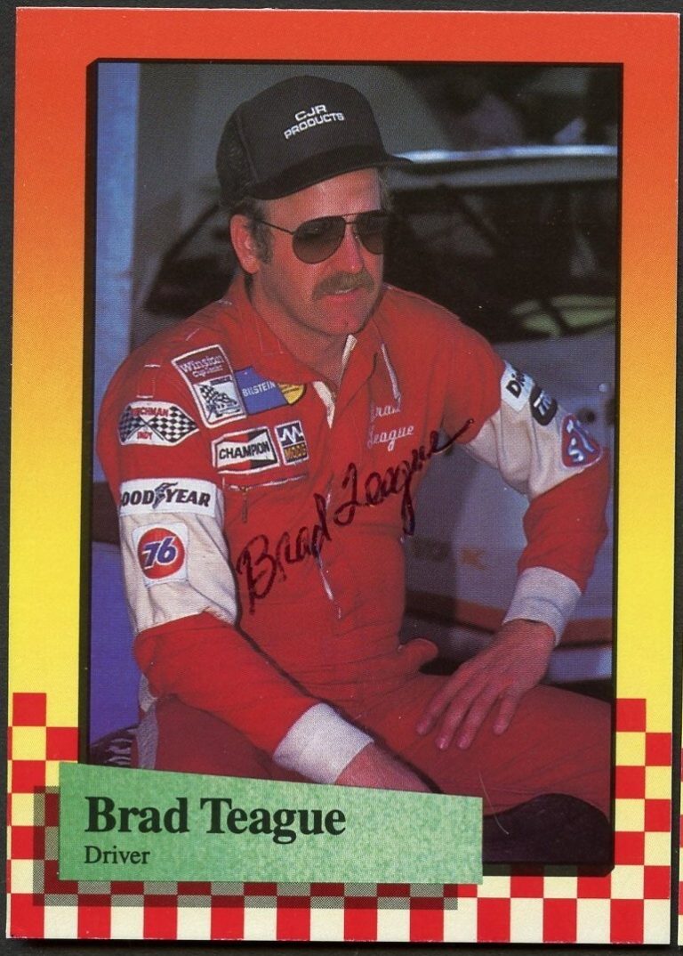 Brad Teague #67 signed autograph auto 1989 Maxx NASCAR Racing Trading Card