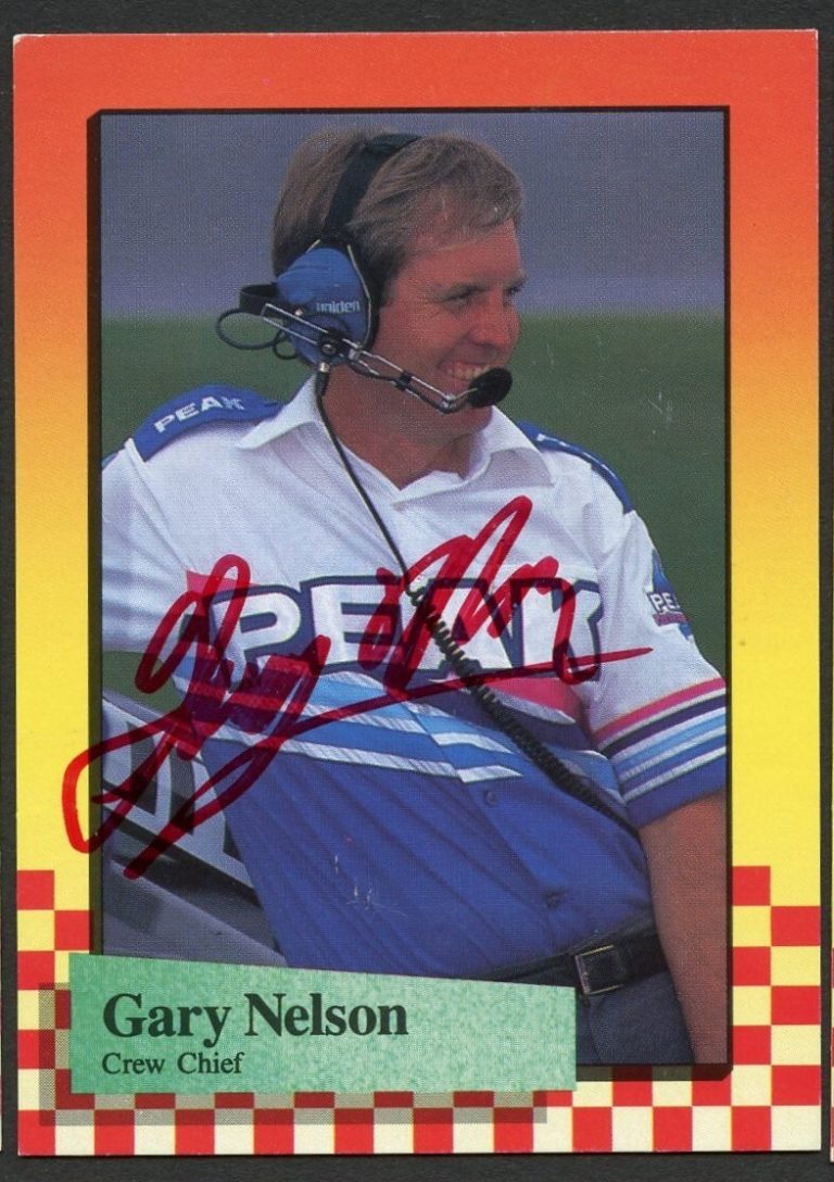 Gary Nelson #59 signed autograph auto 1989 Maxx NASCAR Racing Trading Card