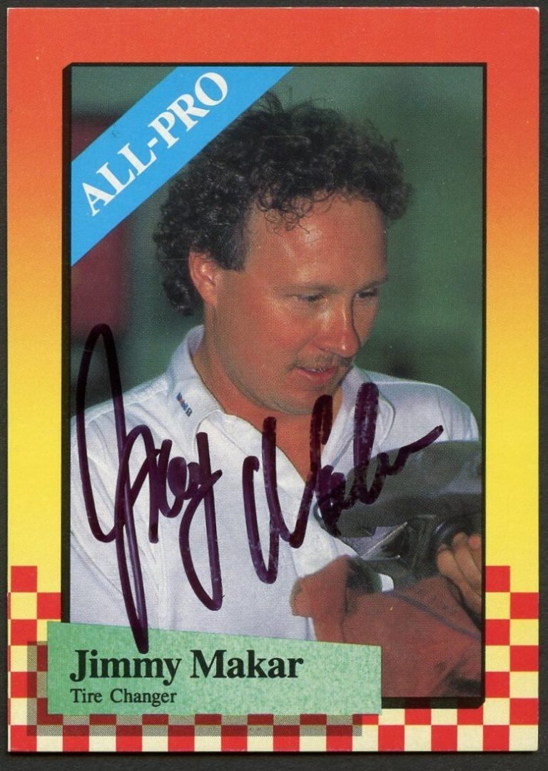 Jimmy Makar #82 signed autograph auto 1989 Maxx NASCAR Racing Trading Card