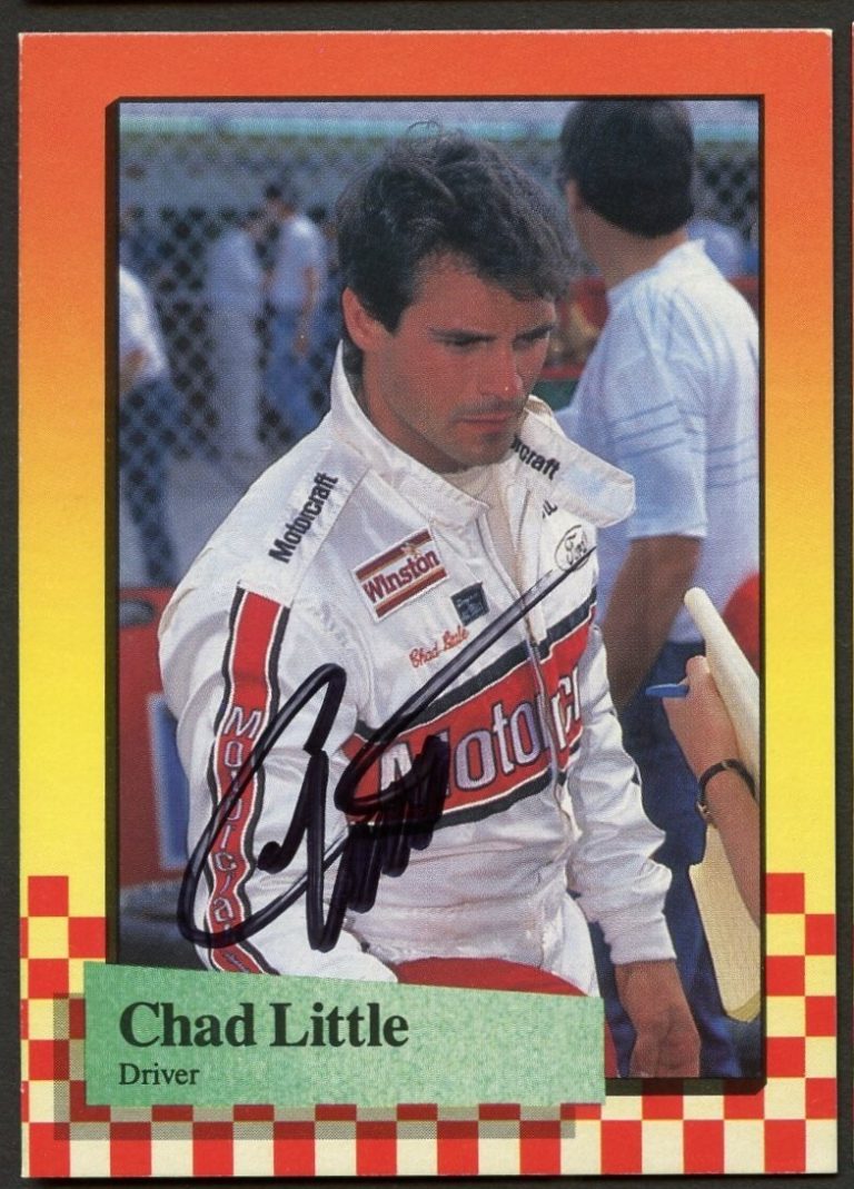 Chad Little #90 signed autograph auto 1989 Maxx NASCAR Racing Trading Card