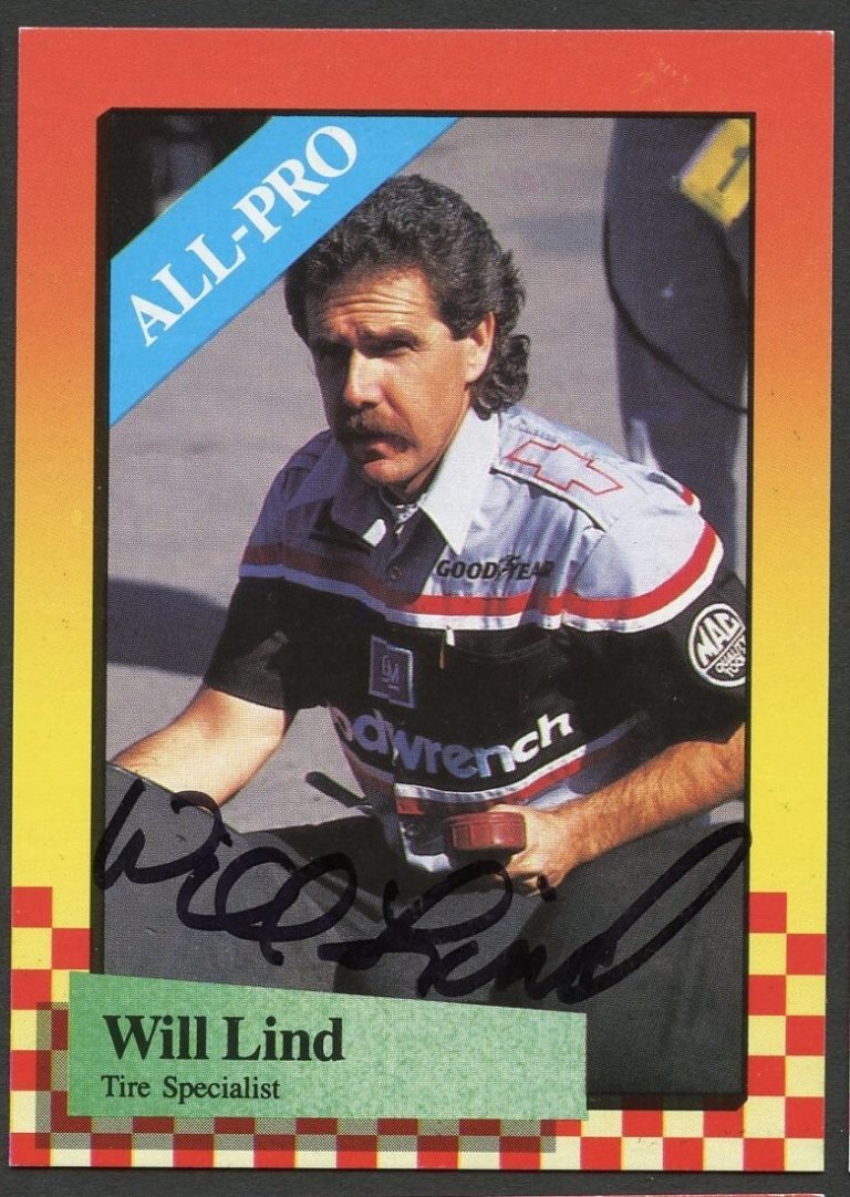 Will Lind #36 signed autograph auto 1989 Maxx NASCAR Racing Trading Card