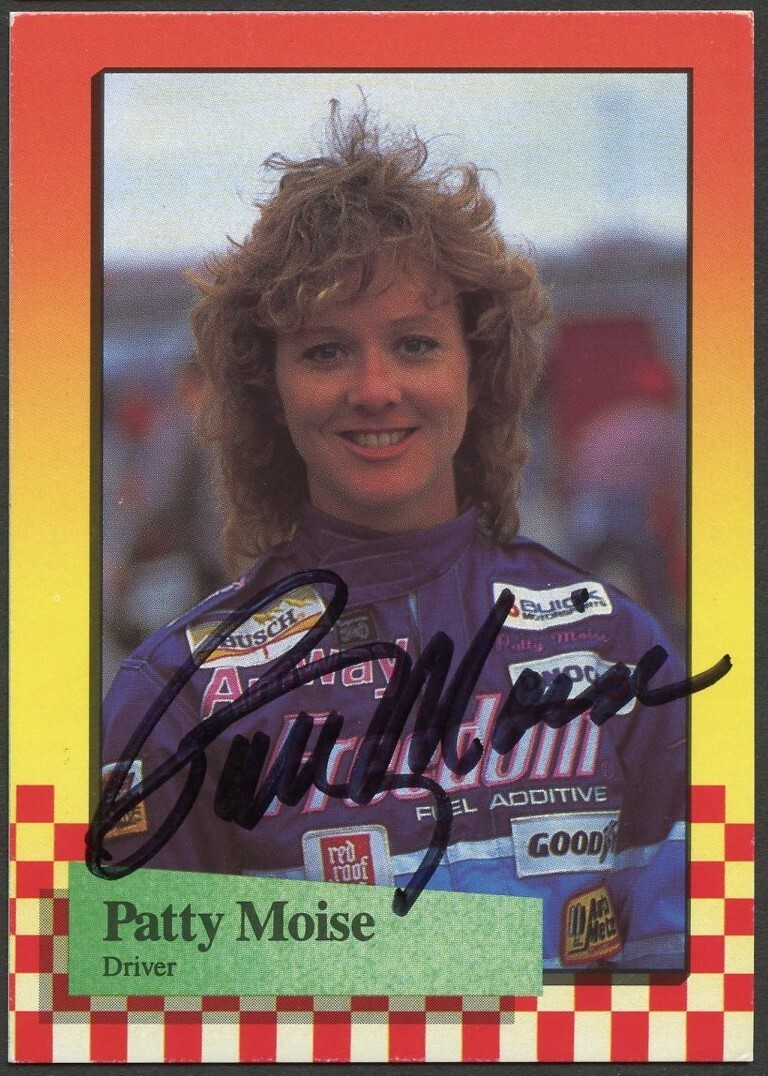 Patty Moise #216 signed autograph auto 1989 Maxx NASCAR Racing Trading Card