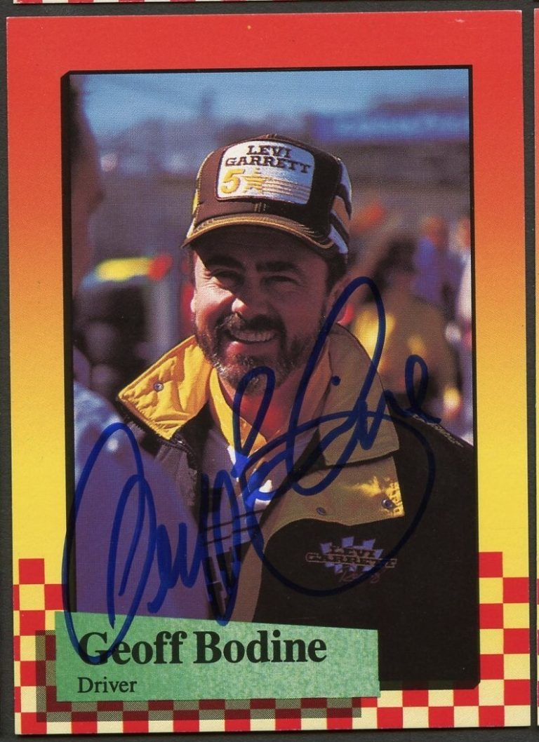 Geoff Bodine # 5 signed autograph auto 1989 Maxx NASCAR Racing Trading Card