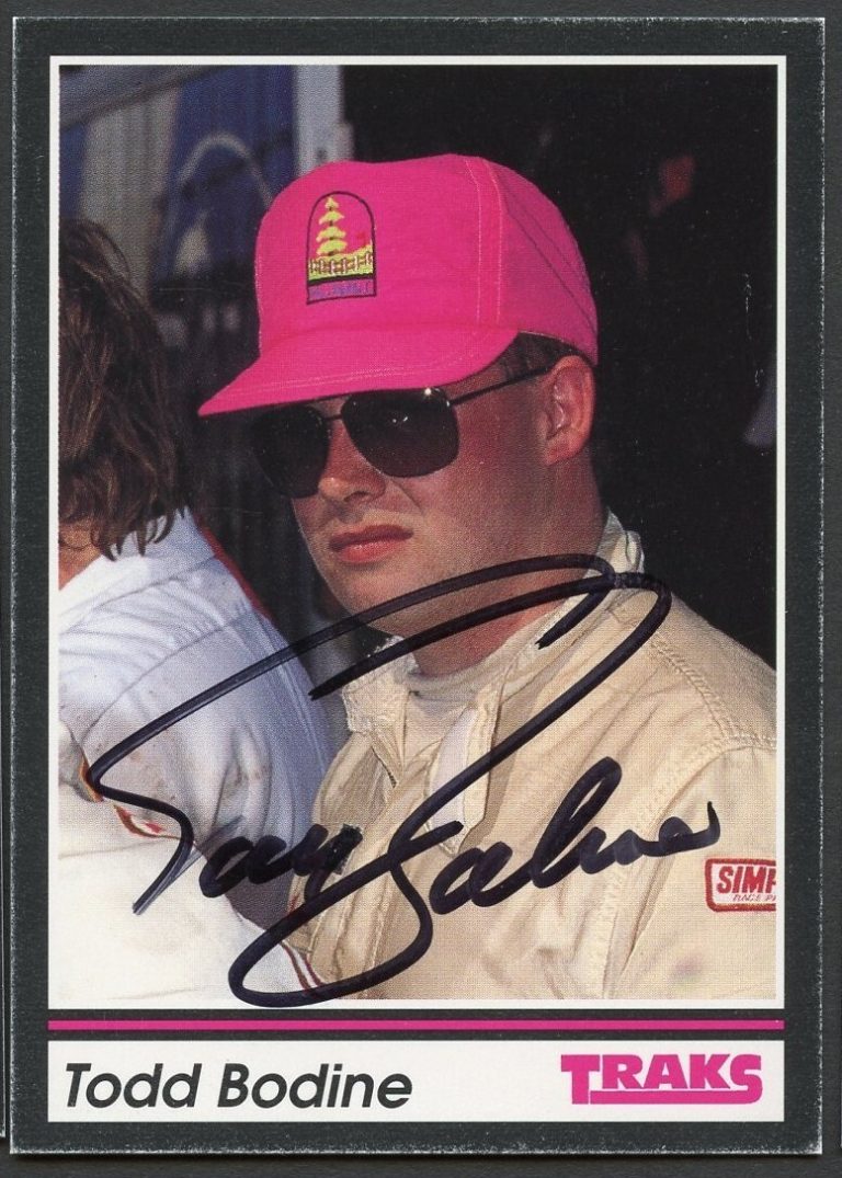 Todd Bodine #34 signed autograph auto 1991 Traks NASCAR Racing Trading Card