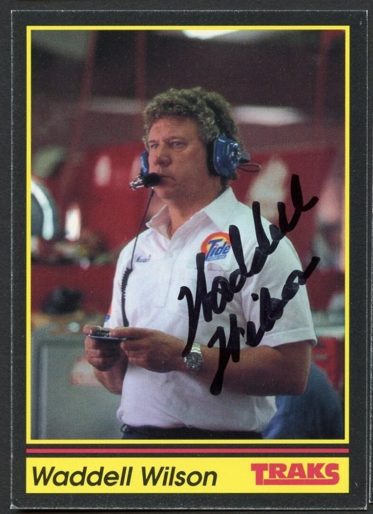 Waddell Wilson #72 signed autograph auto 1991 Traks NASCAR Racing Trading Card