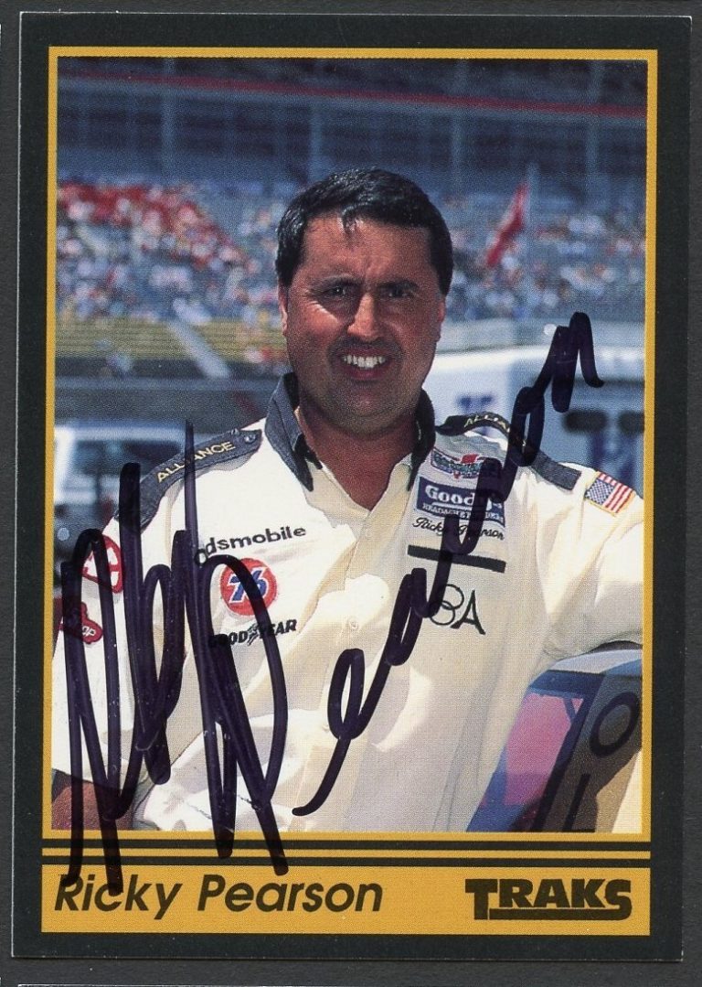 Ricky Pearson #177 signed autograph 1991 Traks NASCAR Racing Trading Card