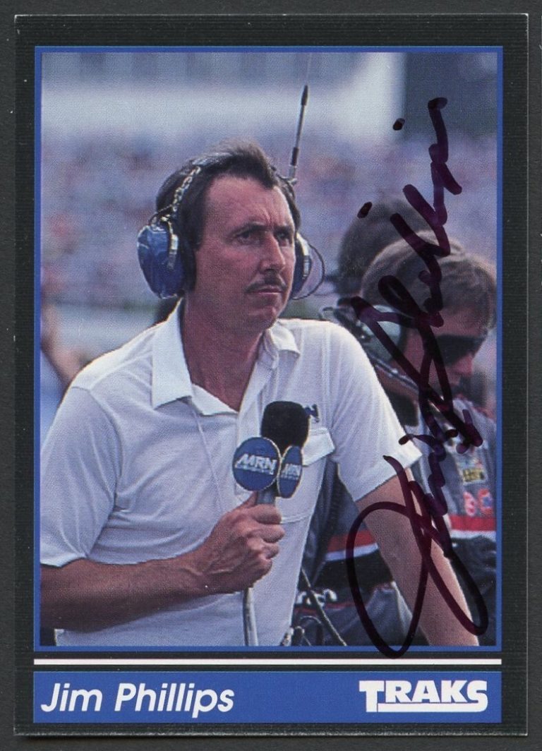 Jim Phillips #131 signed autograph auto 1991 Traks NASCAR Racing Trading Card