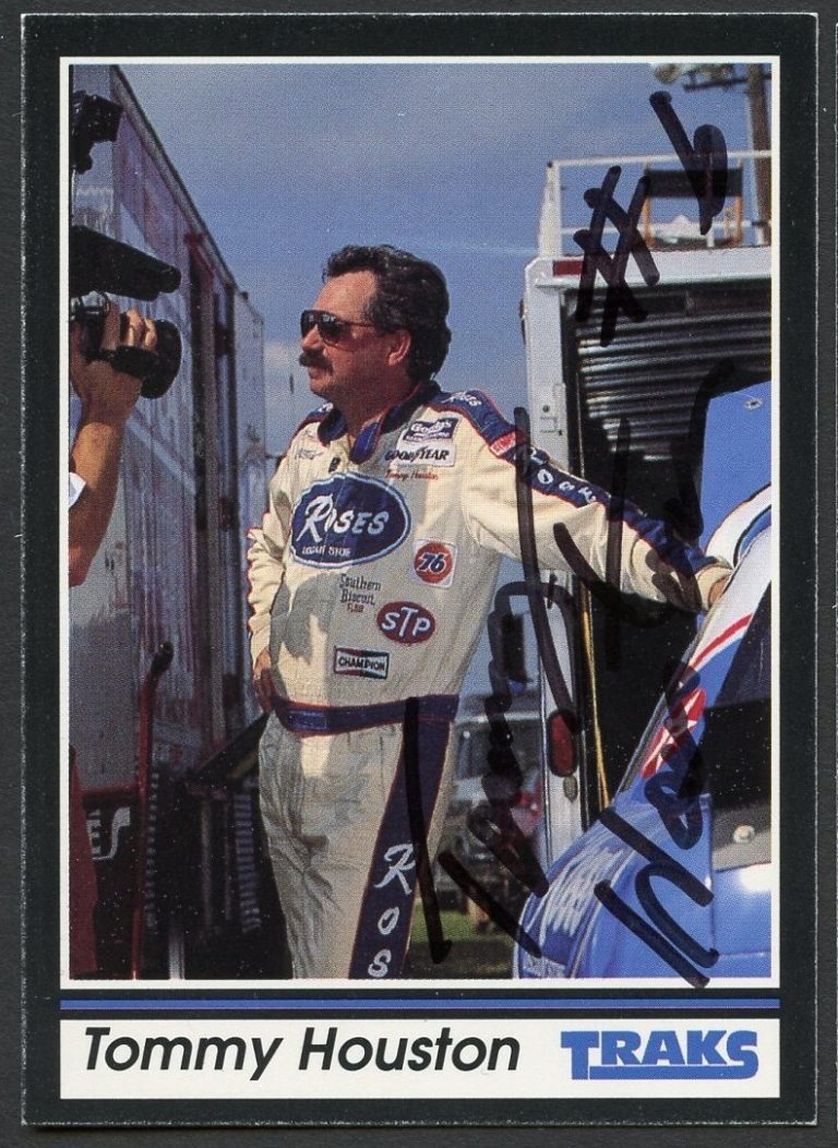 Tommy Houston #106 signed autograph auto 1991 Traks NASCAR Racing Trading Card