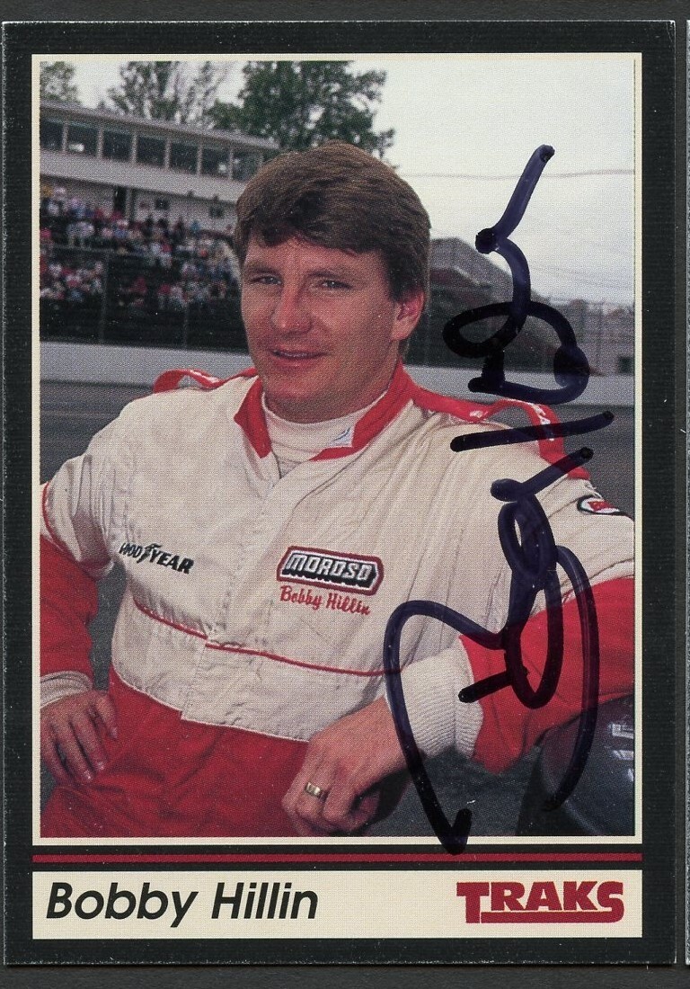 Bobby Hillin #14 signed autograph auto 1991 Traks NASCAR Racing Trading Card