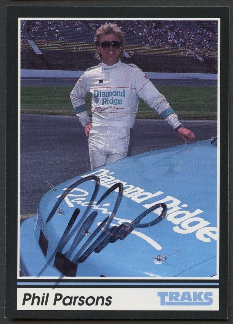 Phil Parsons #29 signed autograph auto 1991 Traks NASCAR Racing Trading Card