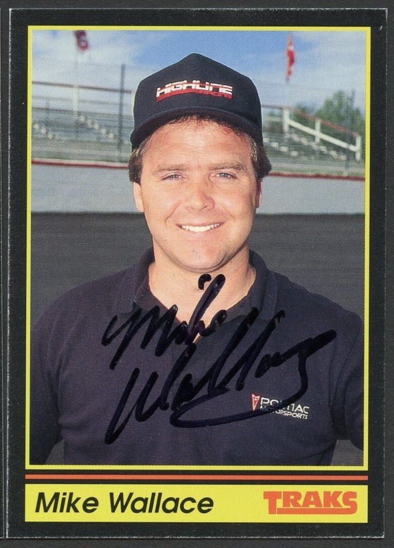 Mike Wallace #18 signed autograph auto 1991 Traks NASCAR Racing Trading Card