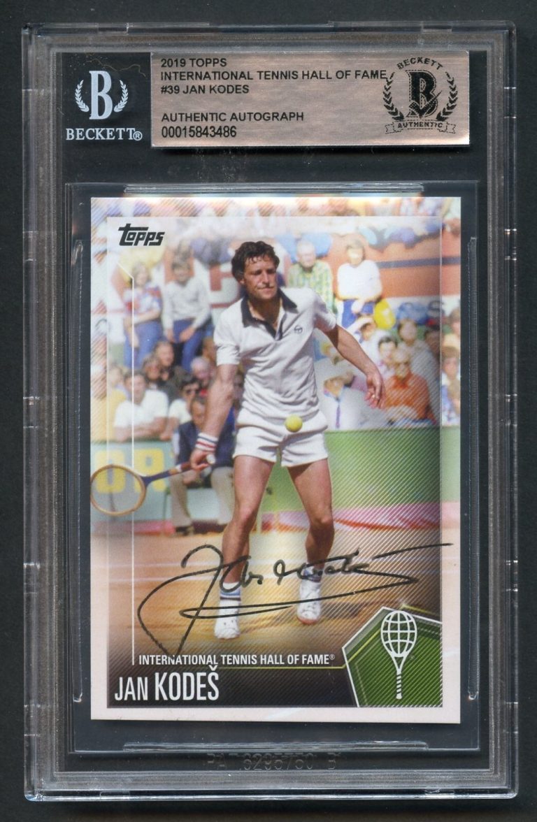 Jan Kodes #39 signed autograph 2019 Topps International Tennis Hall of Fame BAS