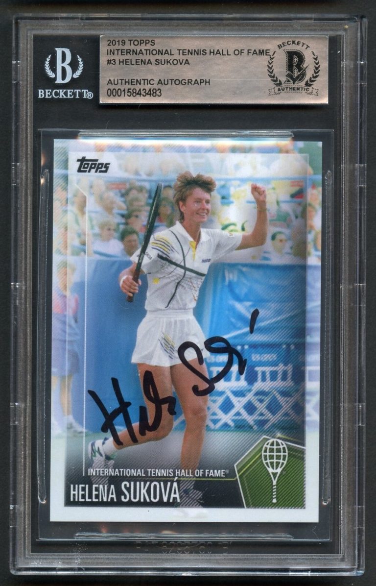 Helena Sukova #3 signed autograph 2019 Topps International Tennis HOF BAS Slab