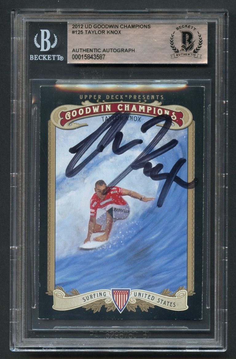 Taylor Knox #125 signed autograph auto 2012 UD Goodwin Champions Card BAS Slab