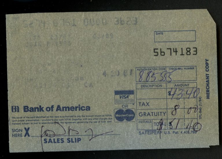 Joan Rivers signed autograph Credit Card Receipt Le Dome Restaurant in Hollywood