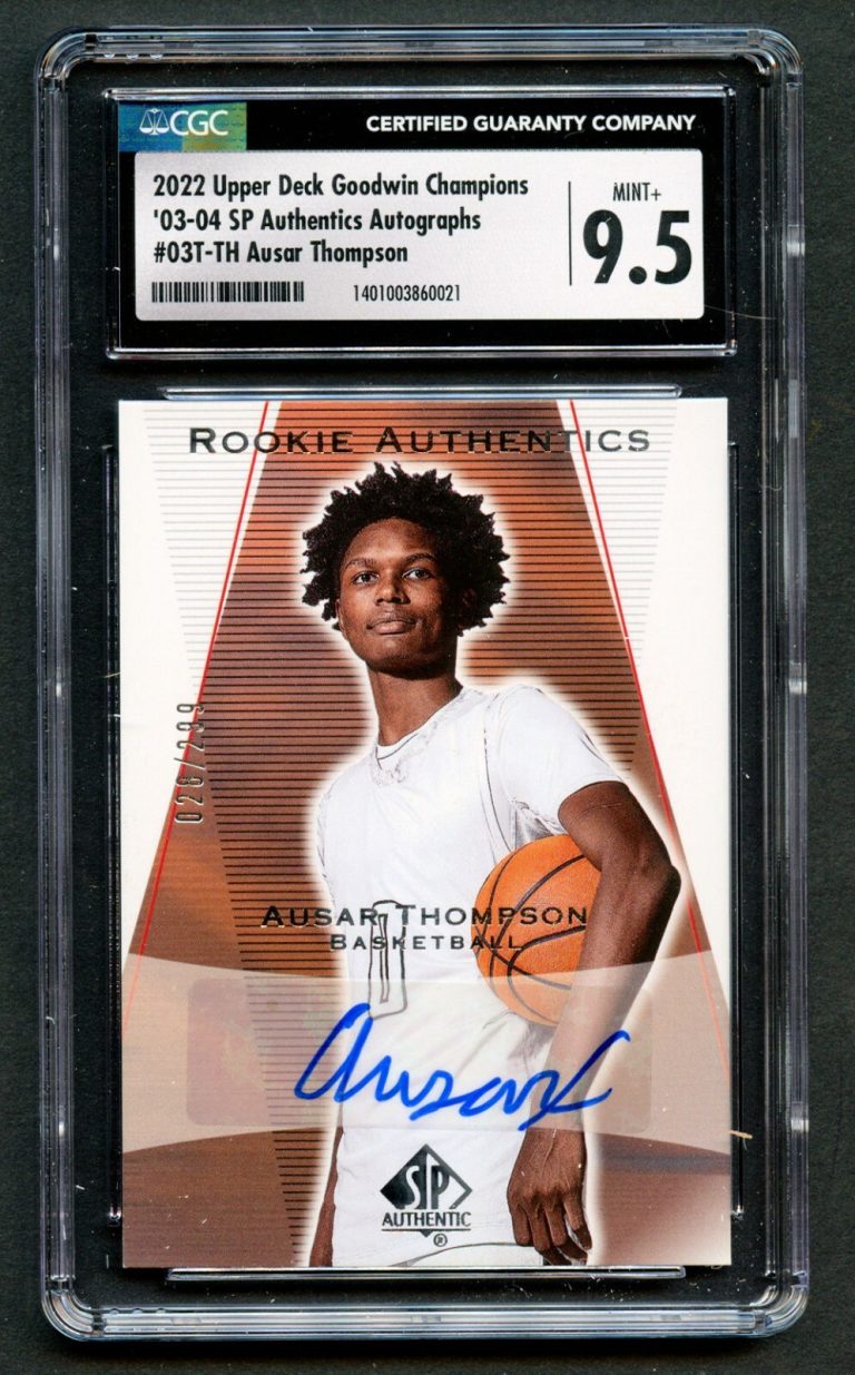 Ausar Thompson 03T-TH 2022 UD Goodwin Champions SP Authentics Autographs CGC 9.5