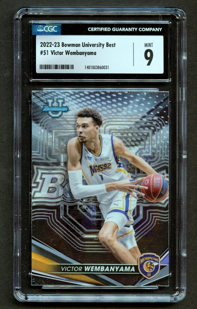Victor Wembanyama #51 Bowman University Best 2022-23 Card CGC Grade 9 Mint