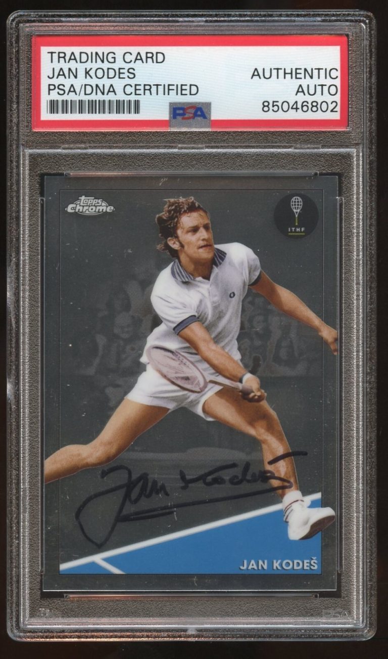 Jan Kodes #36 signed autograph 2021 Topps Tennis Chrome Hall of Fame Card PSA