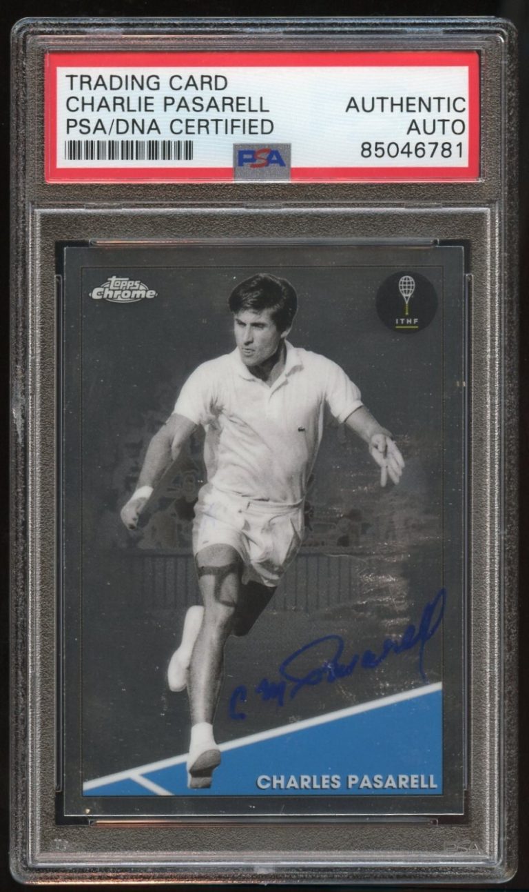 Charlie Pasarell #51 signed autograph 2021 Topps Tennis Chrome HOF Card PSA