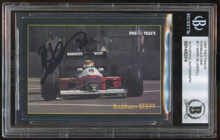 Mark Blundell #17 signed autograph auto 1991 PPG Indy Car Trading Card BAS Slab