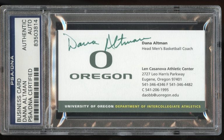 Dana Altman signed autograph Business Card NCAA Basketball Coach PSA Slabbed