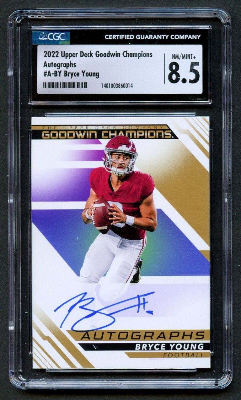 Bryce Young A-BY 2022 Upper Deck Goodwin Champions Autographs CGC 8.5 Auto 10