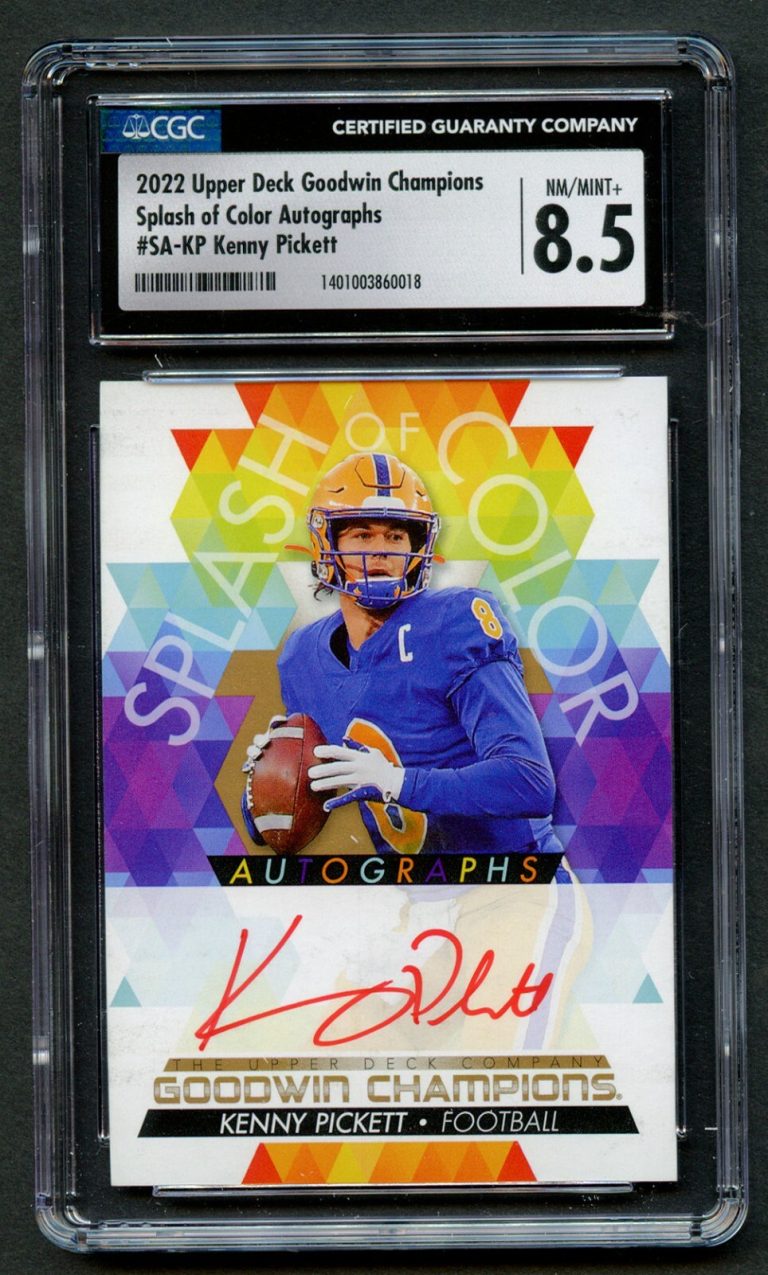 Kenny Pickett 2022 Upper Deck Goodwin Champions Splash of Color Autographs CGC
