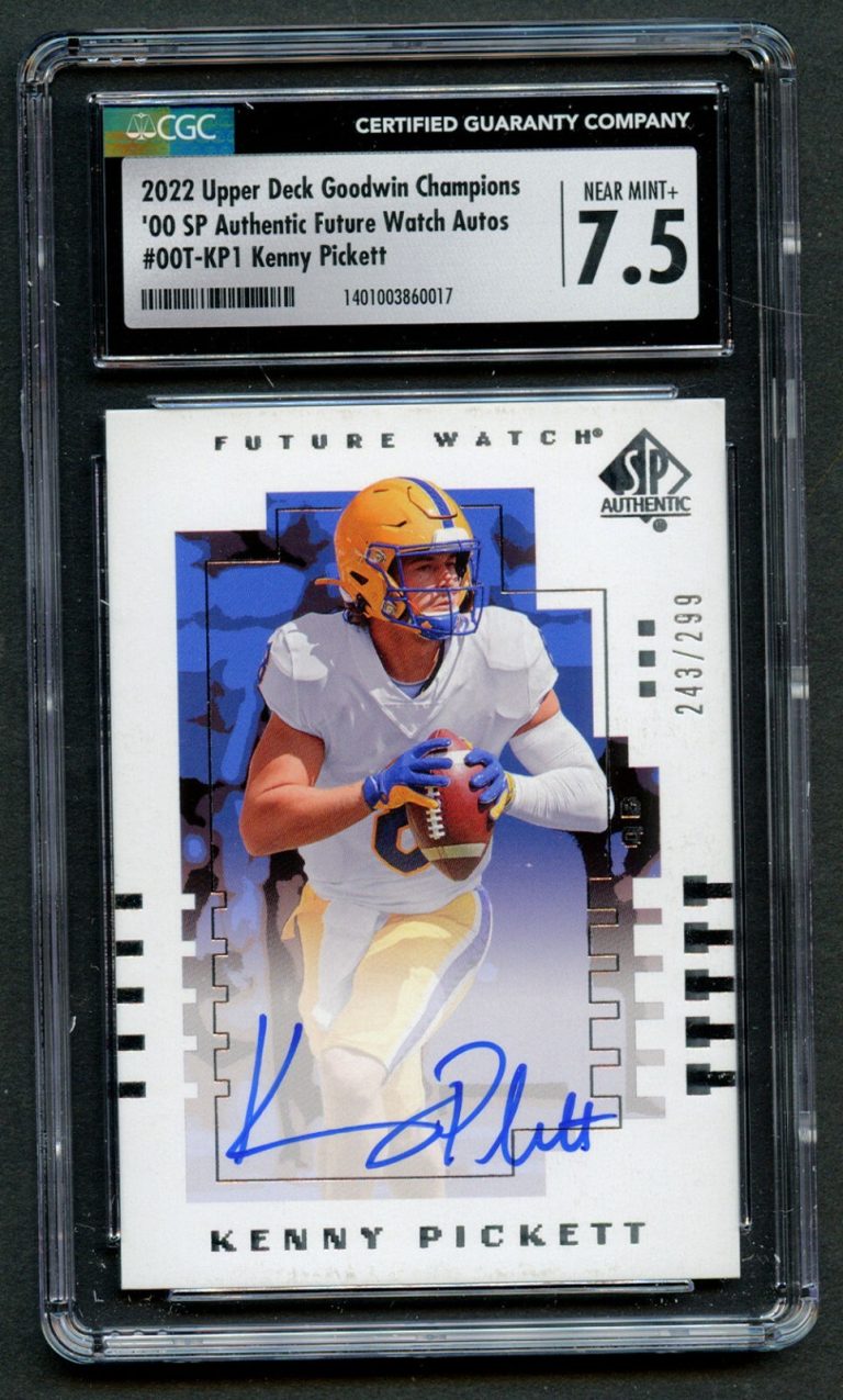 Kenny Pickett 2022 UD Goodwin Champions SP Authentic Future Watch Autograph CGC