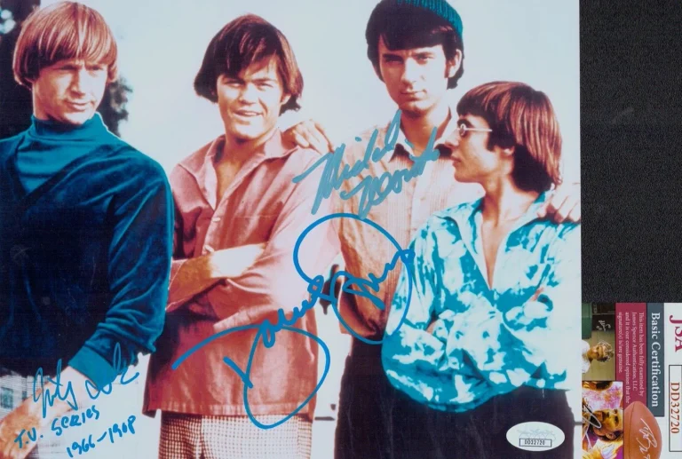JONES NESMITH DOLENZ TORK Signed Autograph 8x10 and 4.5x10 Photo JSA COA MONKEES