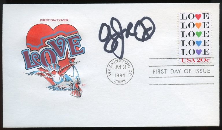 Country Joe McDonald signed autograph FDC Singer Country Joe & The Fish BAS