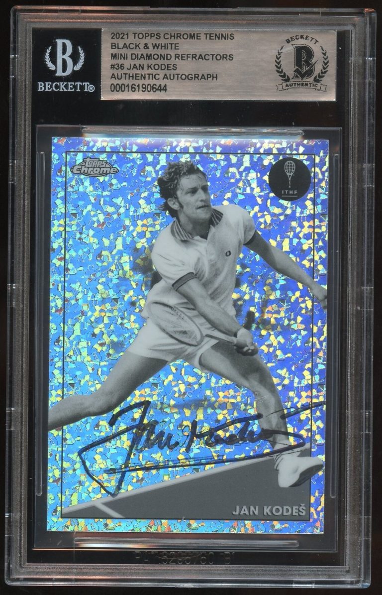 Jan Kodes #36 signed autograph 2021 Topps Tennis Chrome HOF Refractors Card BAS