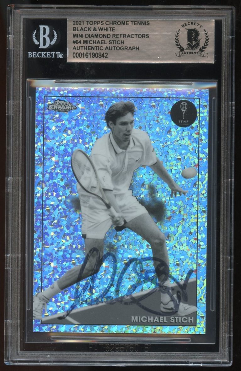 Michael Stich #64 signed autograph 2021 Topps Tennis Chrome HOF Refractors BAS