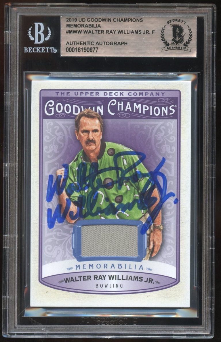 Walter Ray Williams Jr. #MWW signed autograph 2019 UD Goodwin Champions BAS
