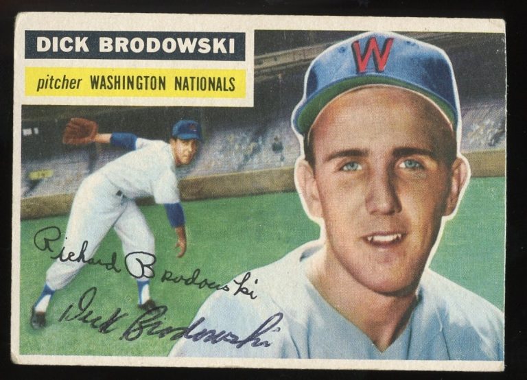 Dick Brodowski #157 signed autograph auto 1956 Topps Baseball Trading Card