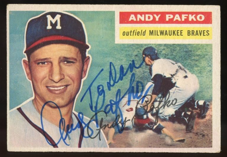 Andy Pafko #312 signed autograph auto 1956 Topps Baseball Trading Card