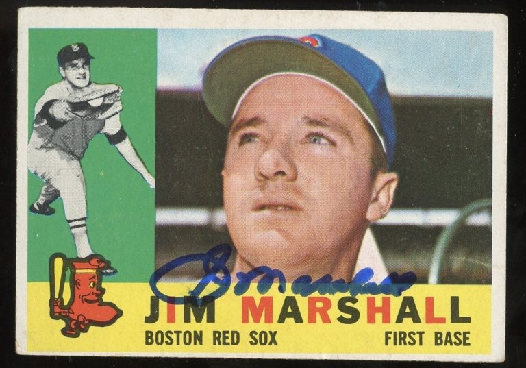 Jim Marshall #267 signed autograph auto 1960 Topps Baseball Trading Card