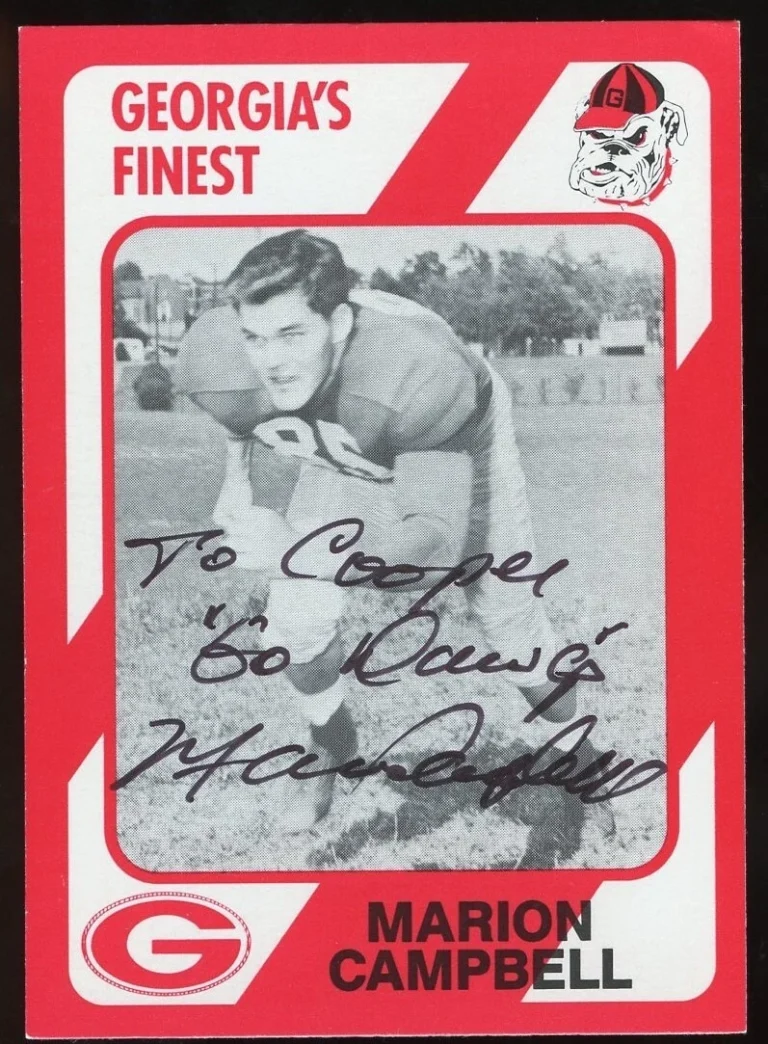 Marion Campbell signed autograph 1989 Georgia Finest Collegiate Collection Card