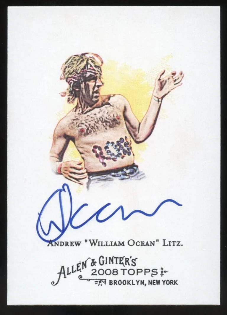 Andrew Litz #283 signed autograph auto 2008 Topps Allen & Ginter's Card