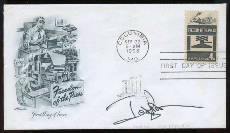 Ivan Reitman signed autograph FDC Filmmaker The Montecito Picture Co BAS Sticker
