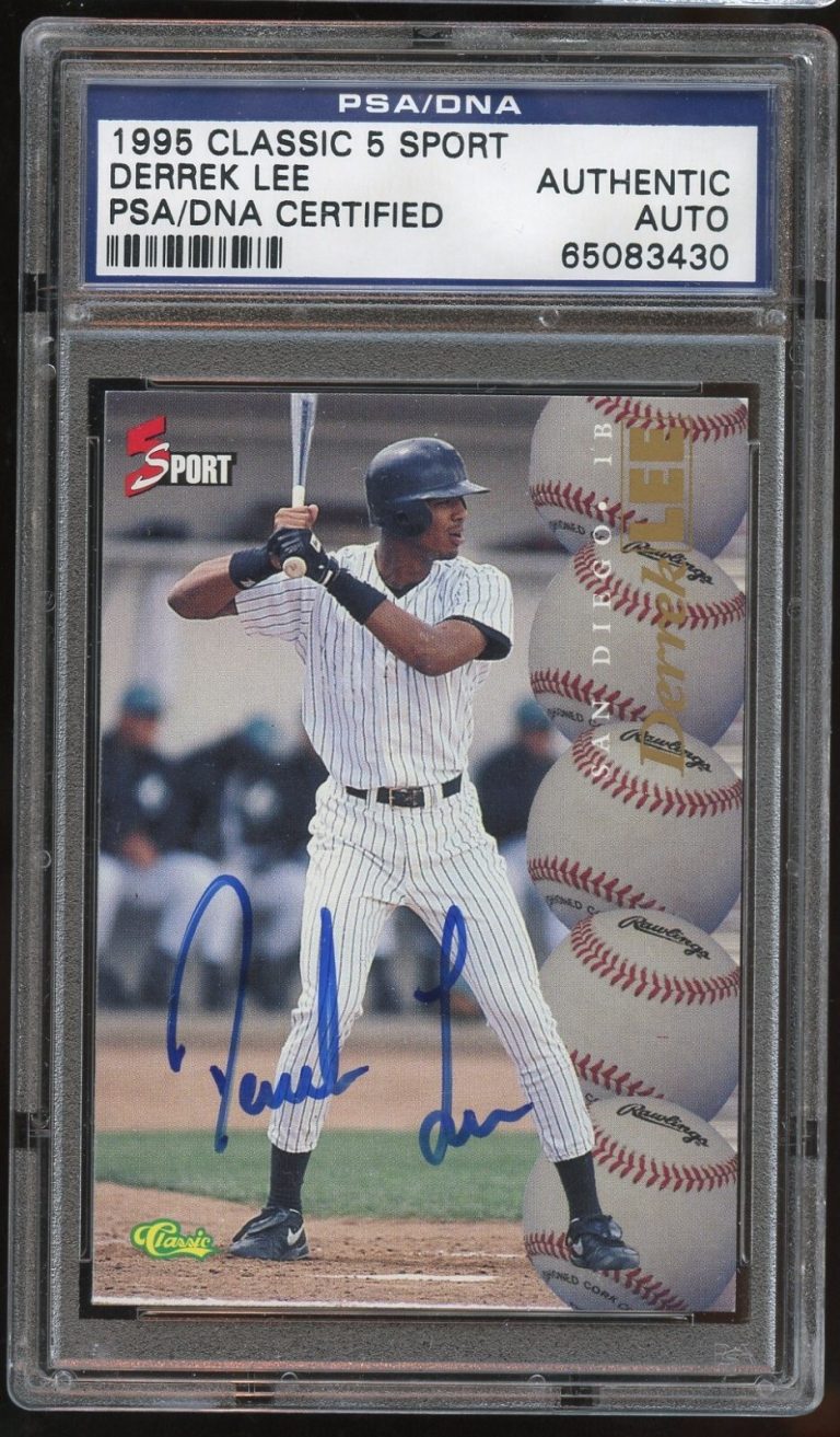 Derrek Lee signed autograph auto 1995 Classic 5 Sport Baseball PSA Slabbed