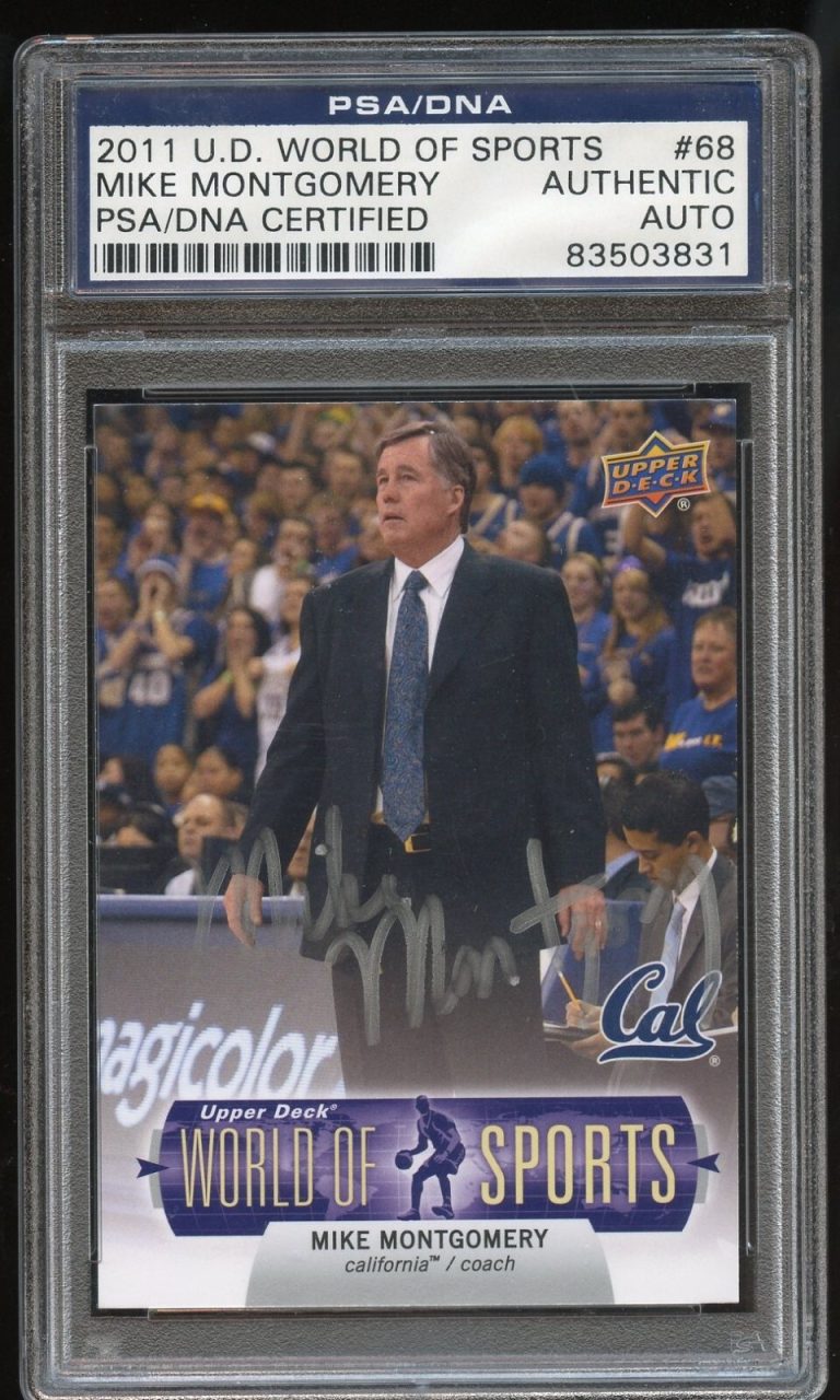 Mike Montgomery signed autograph auto 2011 UD World of Sports Basketball PSA