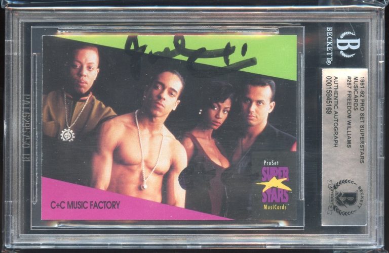 Freedom Williams #267 signed autograph Pro Set Super Stars C&C Music Factory BAS
