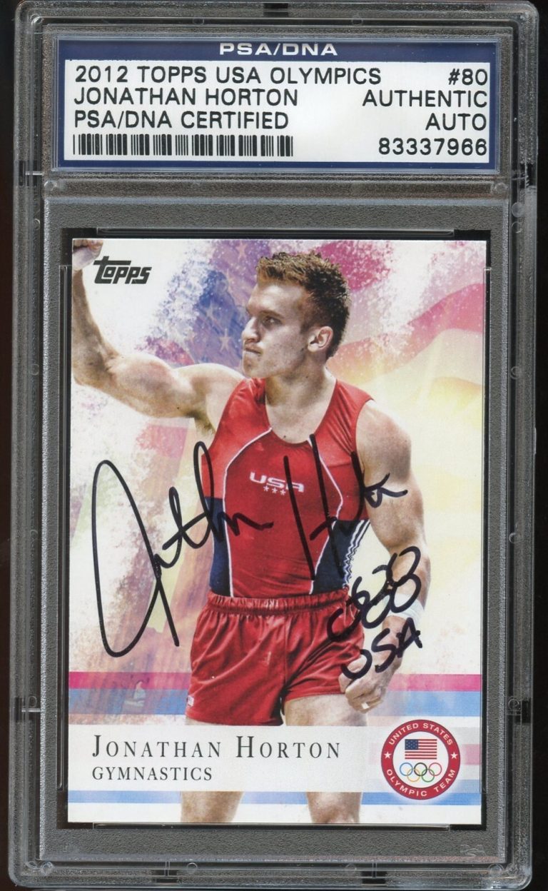 Jonathan Horton signed autograph auto 2012 Topps U.S. Olympic Team Card PSA Slab