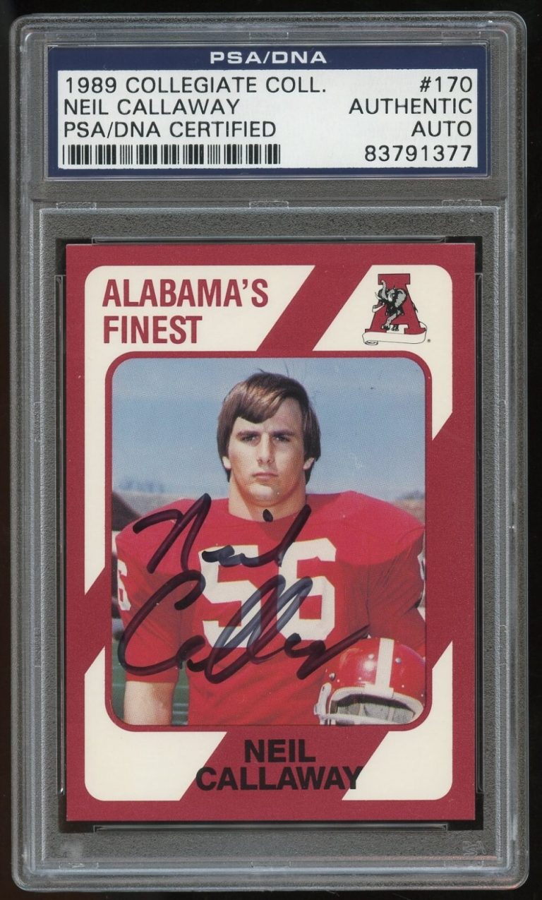Neil Callaway #170 signed autograph Alabama's Finest Collegiate Collection PSA
