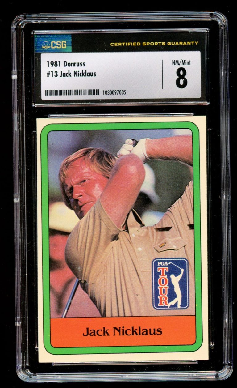 Jack Nicklaus #13 Donruss 1981 Golf Trading Card The Golden Bear CSG 8