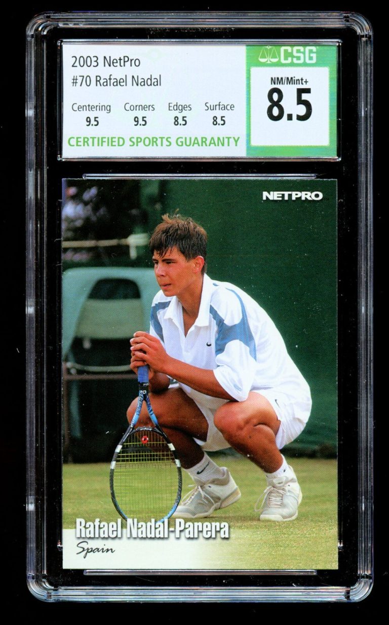 Rafael Nadal #70 NetPro 2003 ROOKIE Tennis Trading Card CSG 8.5