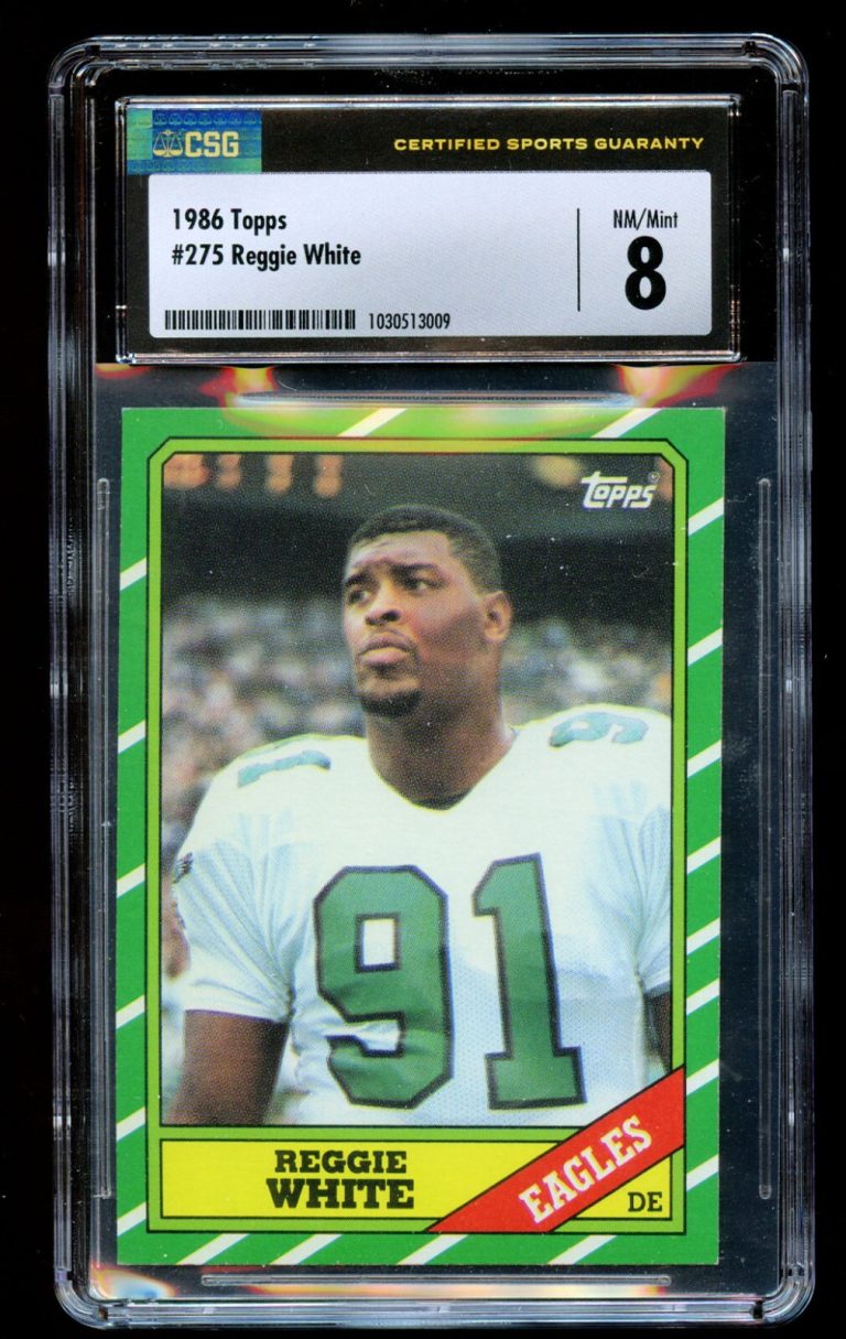 Reggie White #275 Topps 1986 Philadelphia Eagles Football Trading Card CSG 8