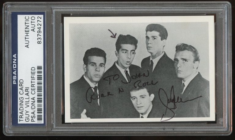 Guy Villari signed autograph auto American Singer Band Regents Trading Card PSA