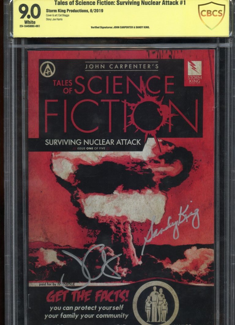 John Carpenter & Sandy King signed autograph Comic Book CBCS Slabbed Grade 9